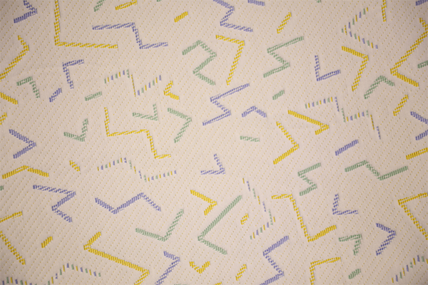 全滌彩色線條兒童針織空氣層